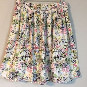 A Line Floral Skirt